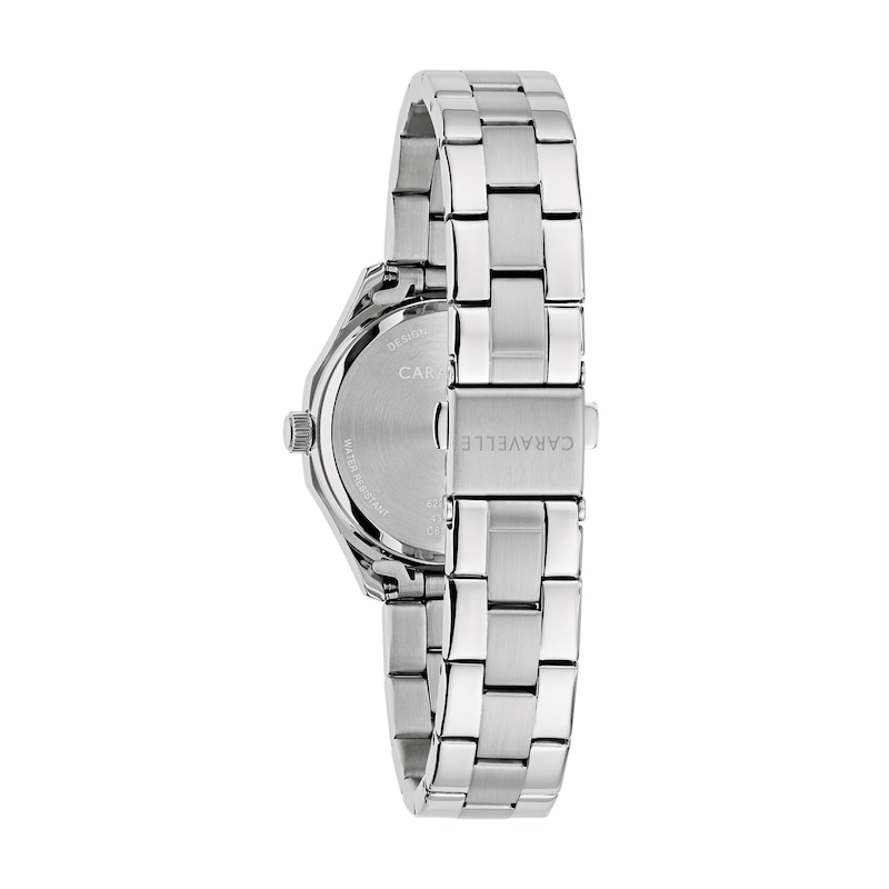Ladies' Caravelle by Bulova Land Sport Quartz Stainless Steel Watch with Light Blue Dial (Model: 43M125)