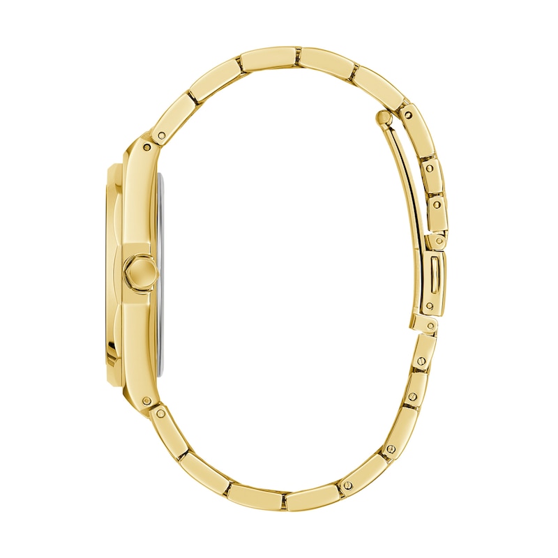 Men's Caravelle by Bulova Dress Quartz Gold-Tone Stainless Steel Watch with Green Dial (44B134)