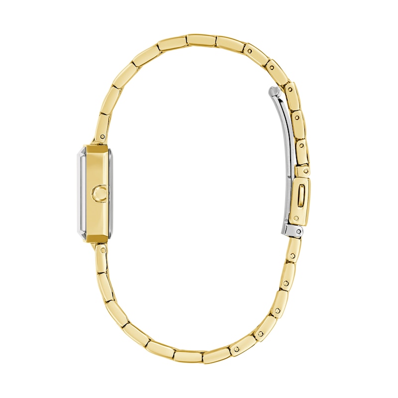 Ladies' Caravelle by Bulova Modern Quartz Gold-Tone Stainless Steel Watch with Black Dial (44L276)