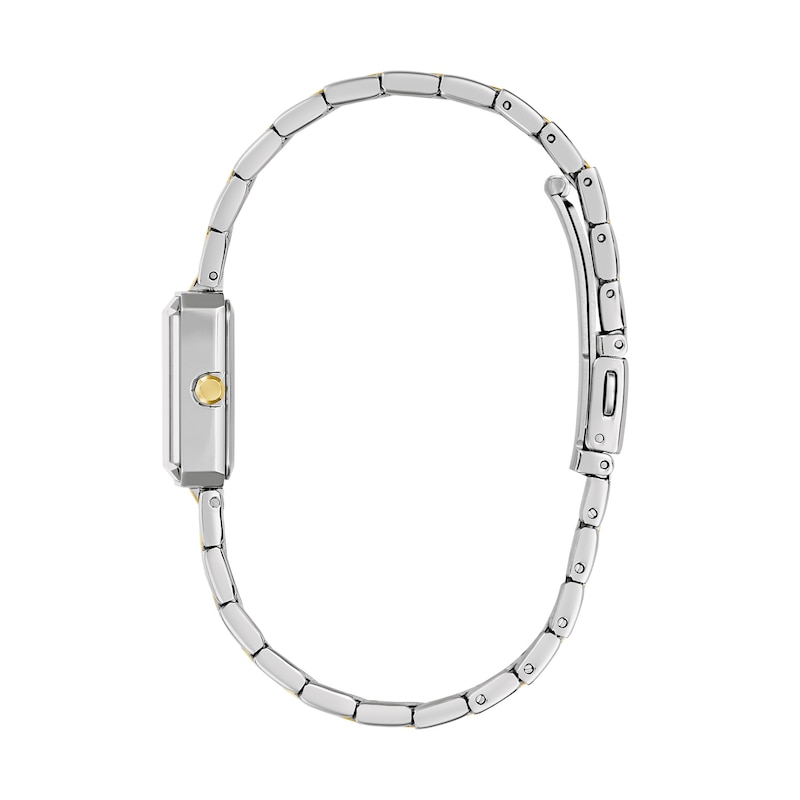 Ladies' Caravelle by Bulova Modern Quartz Two-Tone Stainless Steel Watch with Silver-White Dial (45L193)
