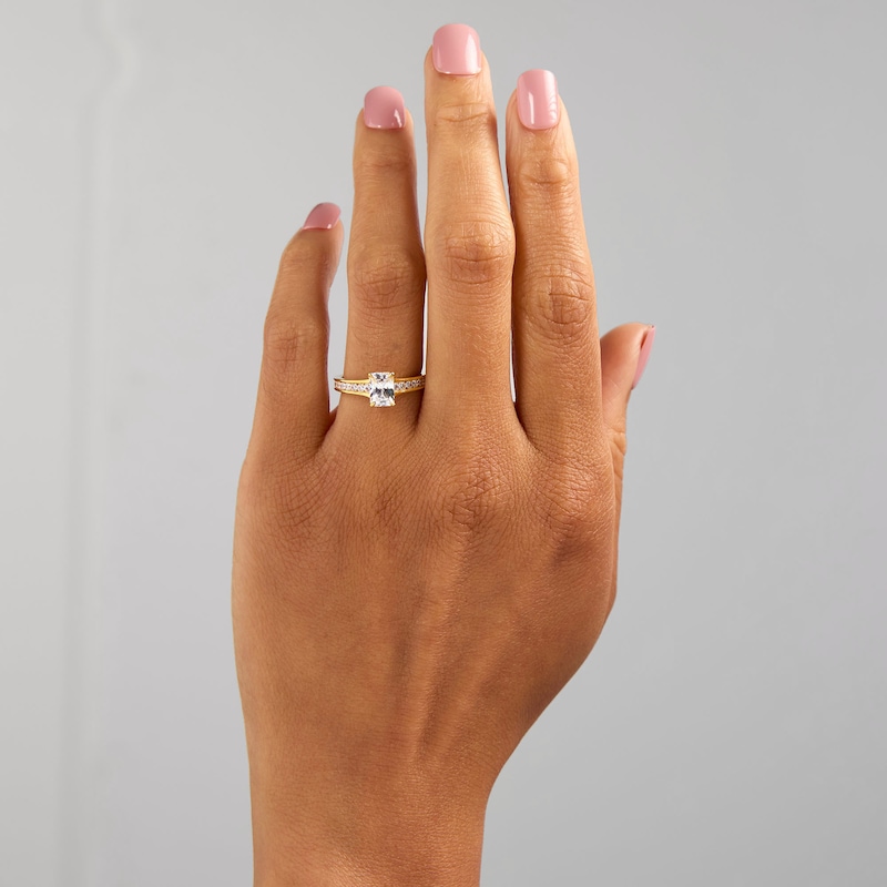 Vera Wang Love Collection 1.37 CT. T.W. Radiant-Cut Diamond Engagement Ring 14K Gold