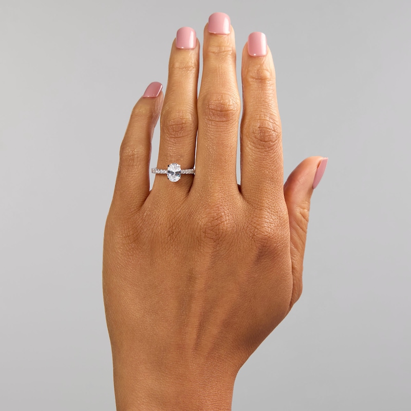 Vera Wang Love Collection 1.29 CT. T.W. Oval Engagement Ring 14K White Gold