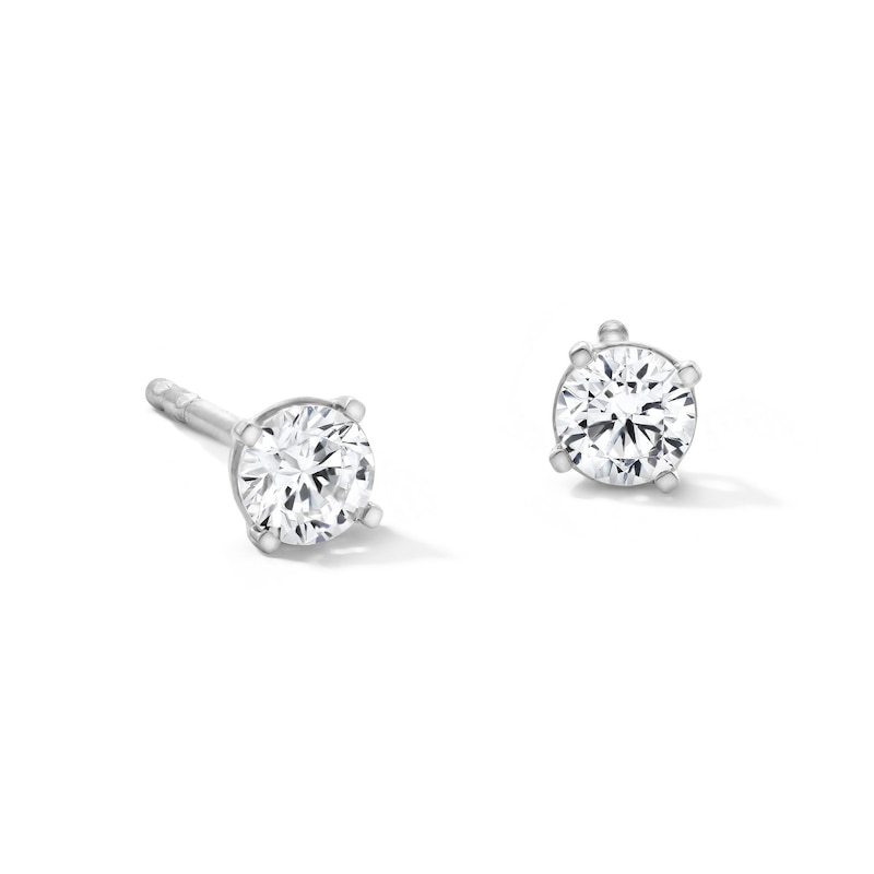 2.00 CT. T.W. Lab-Grown Diamond Solitaire Stud Earrings in 10K White Gold (F/SI2)