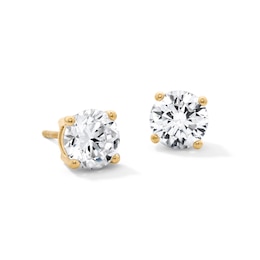 2.00 CT. T.W. Certified Lab-Grown Diamond Solitaire Stud Earrings in 10K Gold (F/SI2)