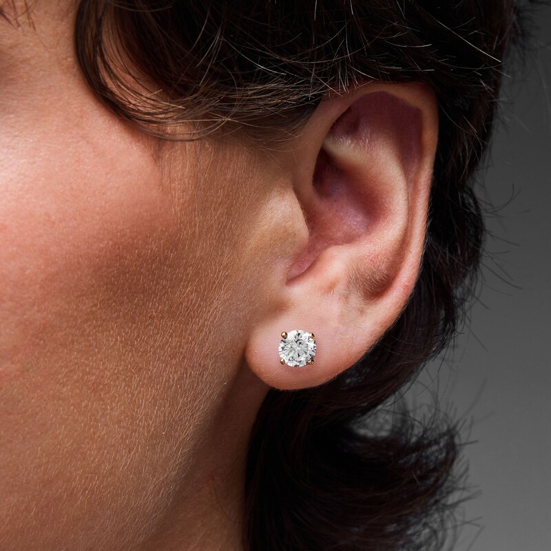 CT. T.W. Certified Lab-Grown Diamond Solitaire Stud Earrings in 10K Gold (F/SI2