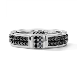 Impero by Luca Rigon Men's 0.10 CT. T.W. Black Diamond Ring in Electrum