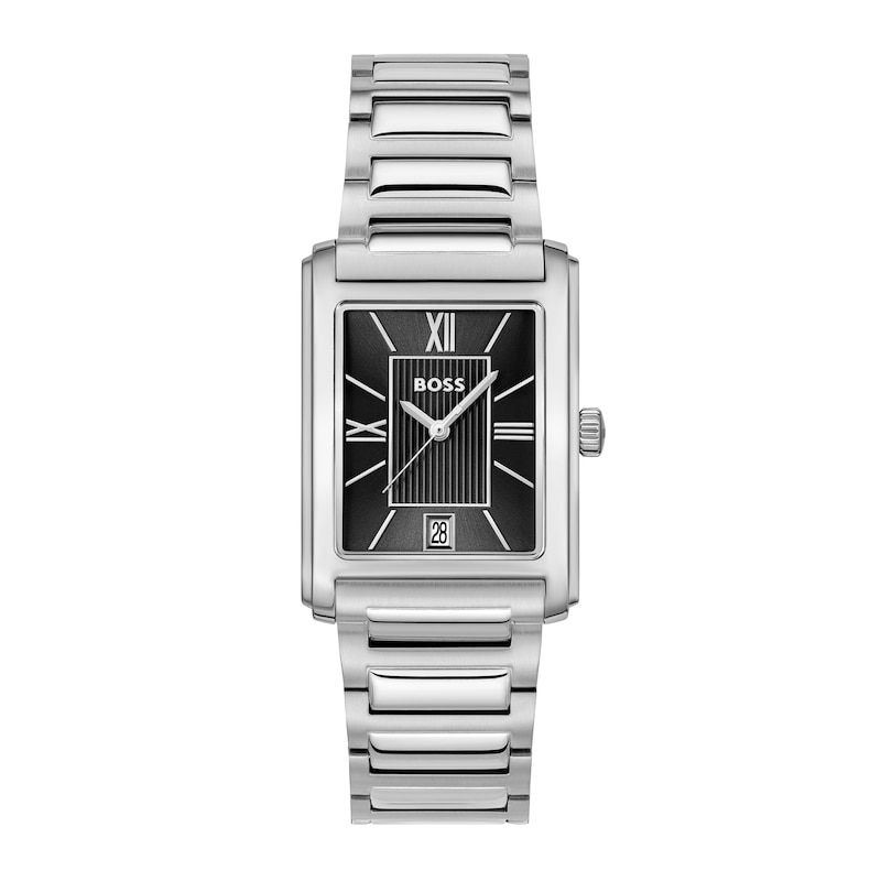 Men's Hugo Boss Principle Stainless Steel Dress Watch with Black Dial (Model: 1514297)