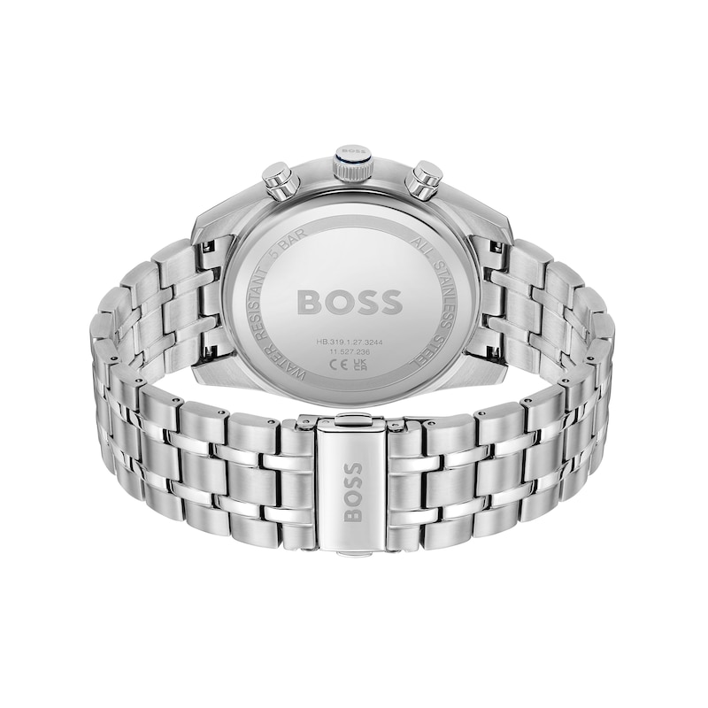 Men's Hugo Boss Skytraveller Stainless Steel Chronograph Watch with Blue Dial (Model: 1514216)