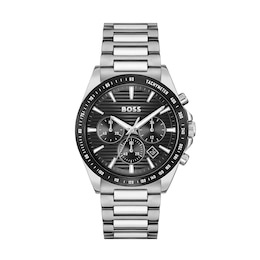 Men's Hugo Boss Strike Chrono Stainless Steel Watch with Black Dial (Model: 1514290)