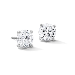 4.00 CT. T.W. Certified Lab-Grown Diamond Solitaire Stud Earrings in 10K White Gold (F/SI2)