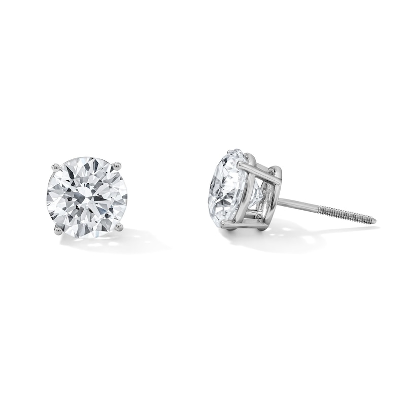 3.00 CT. T.W. Certified Lab-Grown Diamond Solitaire Stud Earrings in 10K White Gold (F/SI2)