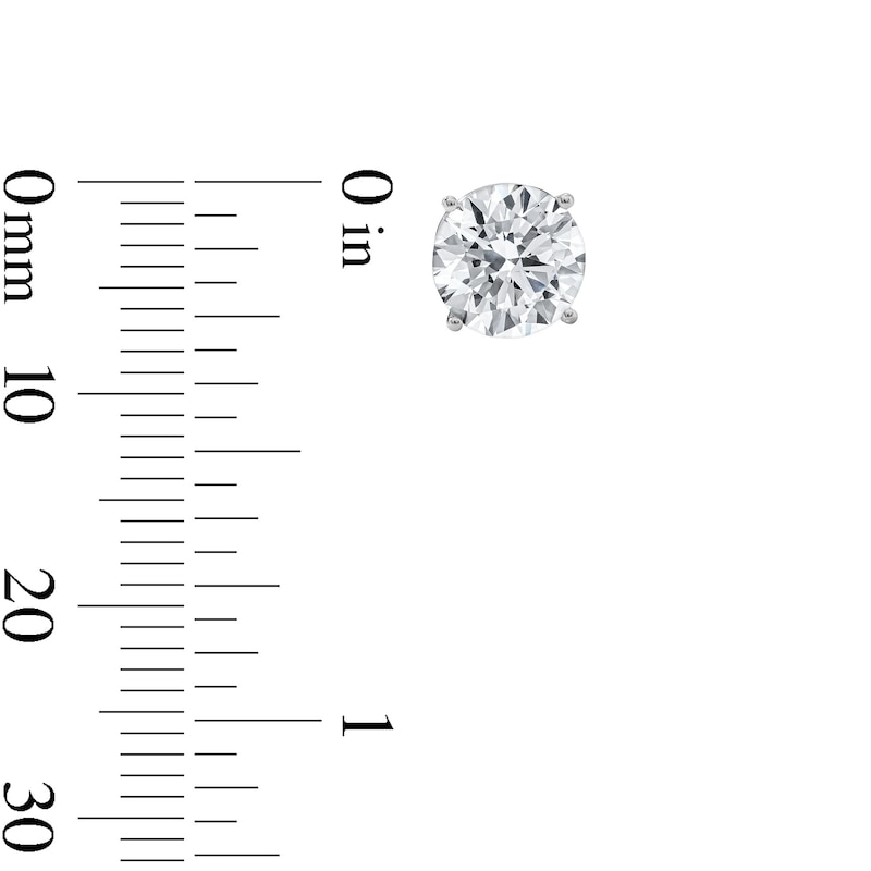 3.00 CT. T.W. Certified Lab-Grown Diamond Solitaire Stud Earrings in 10K White Gold (F/SI2)