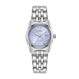 Ladies' Citizen Corso Stainless Steel Watch with Light Purple Dial (EW2291-51Z)