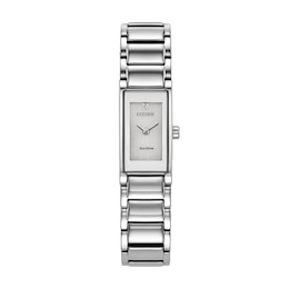Ladies' Citizen Axiom Stainless Steel Watch with Silver-Tone Dial and Diamond Accent (EG7051-51A)