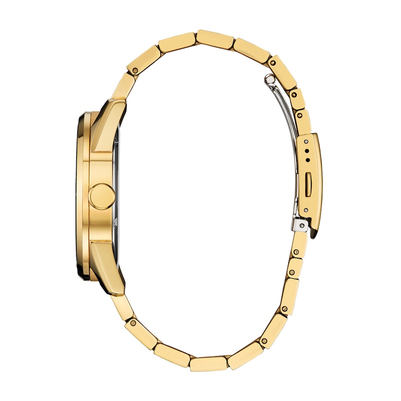 Men's Citizen Dress Classic Gold-Tone Stainless Steel Watch with Black Dial (AW0089-52E)