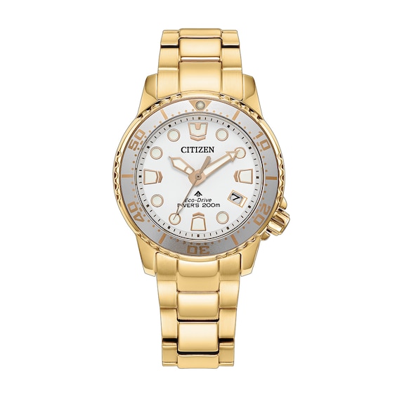 Ladies Citizen Promaster Dive Stainless Steel Watch White Dial