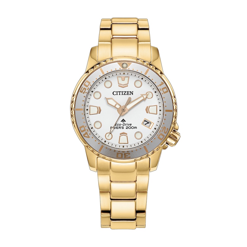 Ladies' Citizen Promaster Dive Stainless Steel Watch White Dial (EO2029-54A)