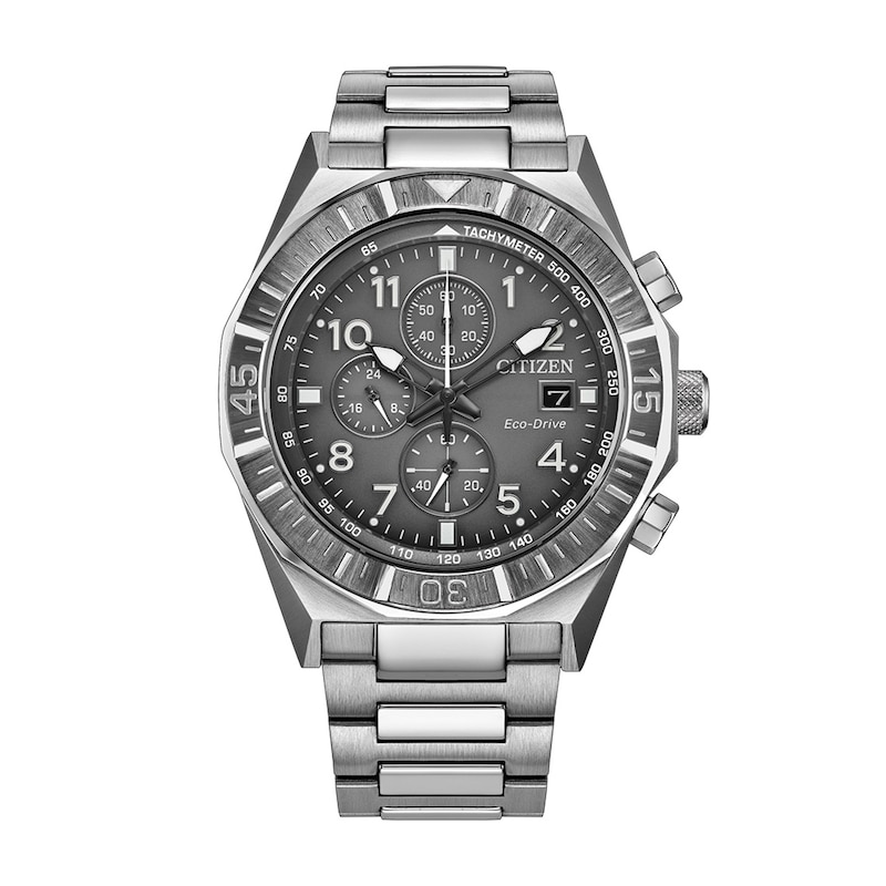 Men's Citizen Nighthawk Sport Casual Chrono Stainless Steel Watch with Gray Dial (CA0890-54H)