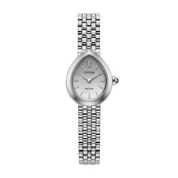 Ladies' Citizen L Rainell Stainless Steel Watch with White Dial (EX1550-54A)