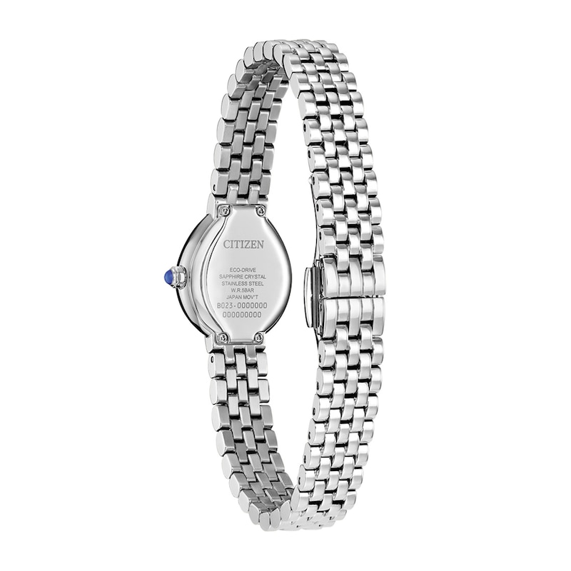 Ladies' Citizen L Rainell Stainless Steel Watch with White Dial (EX1550-54A)