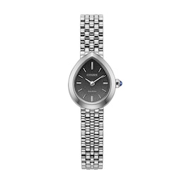 Ladies' Citizen L Rainell Stainless Steel Watch with Black Dial (EX1550-54E)