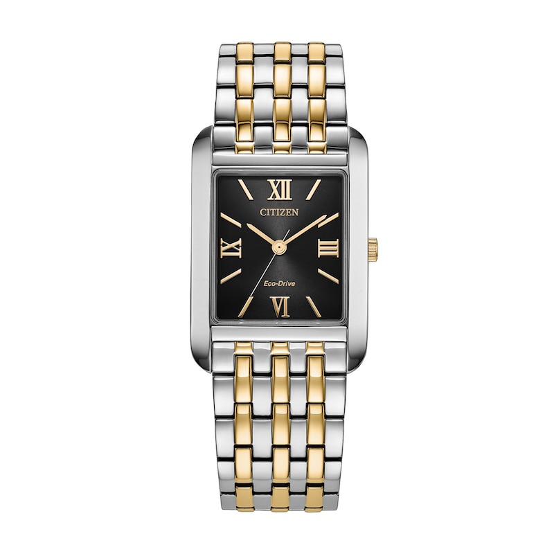 Men's Citizen Classic Dress Classic Two-Tone Stainless Steel Watch with Black Dial (BJ6574-59E)