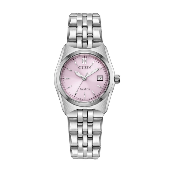 Ladies Citizen Corso Stainless Steel Watch with Pink Dial