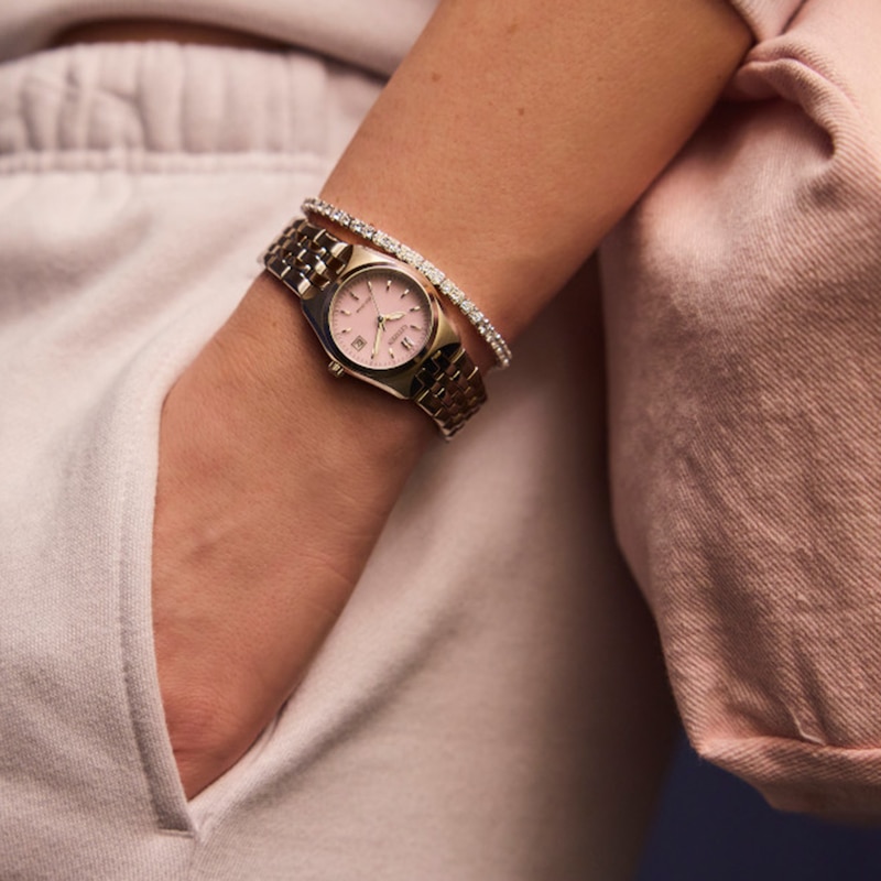 Ladies' Citizen Corso Stainless Steel Watch with Pink Dial (EW2291-51X)