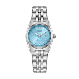 Ladies' Citizen Corso Stainless Steel Watch with Light Blue Dial (EW2291-51L)