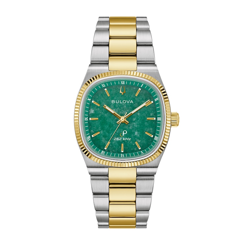 Men's Bulova Super Seville Precisionist Two-Tone Stainless Steel Watch with Jade Dial (98A336)