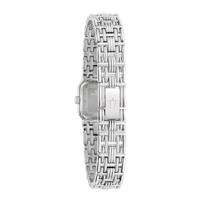 Ladies' Bulova Goddess Of Time Stainless Steel Watch with Silver-White Dial (96P263)