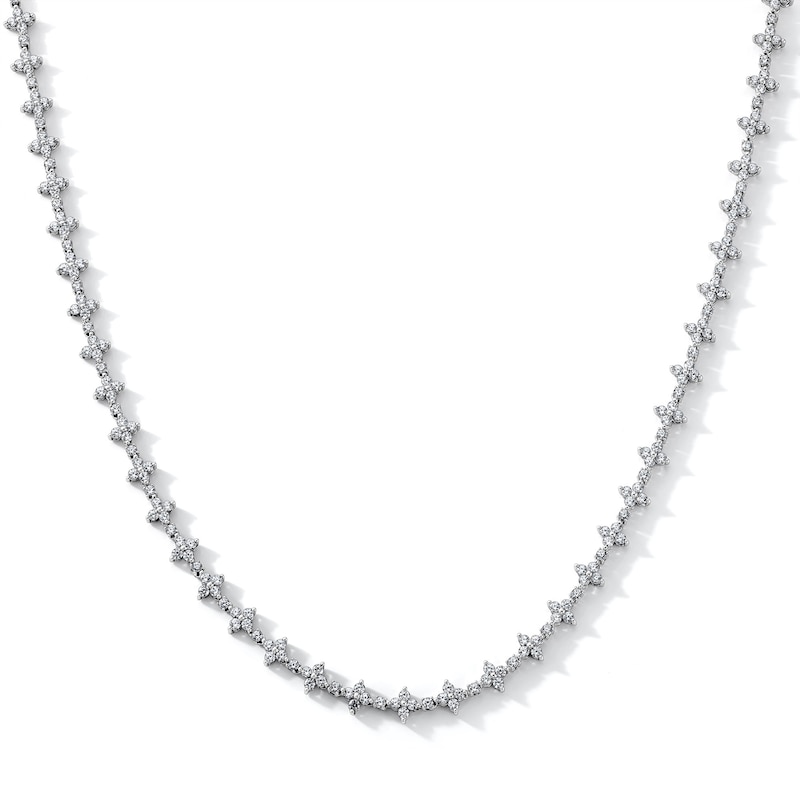 6.00 CT. T.W. Lab-Grown Diamond Quartet Necklace in Sterling Silver (F/VS2) - 17"