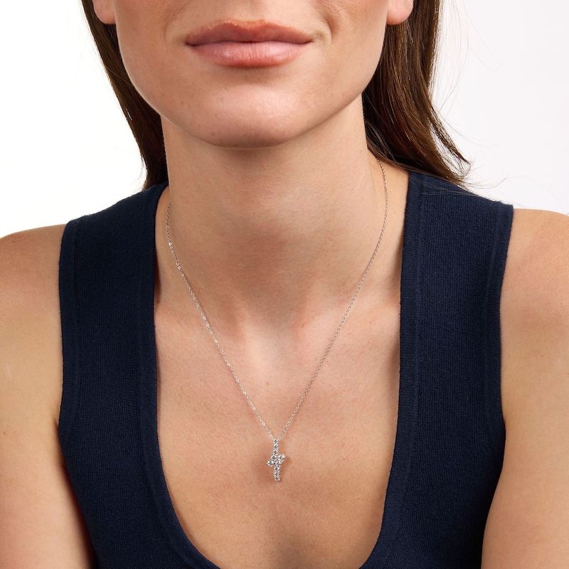 1.00 CT. T.W. Lab-Grown Diamond Graduated Bypass Necklace in Sterling Silver (F/VS2) - 18"