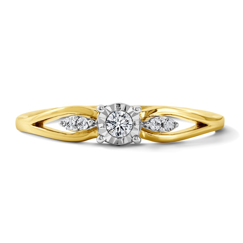 0.08 CT. T.W. Diamond Promise Ring in 10K Gold