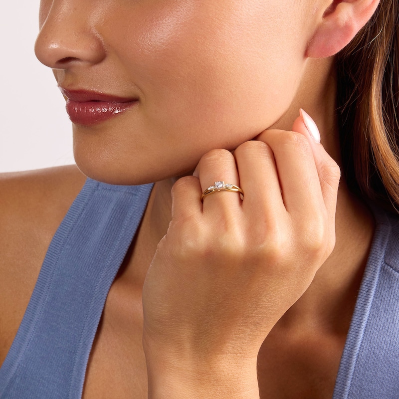 0.08 CT. T.W. Diamond Promise Ring 10K Gold