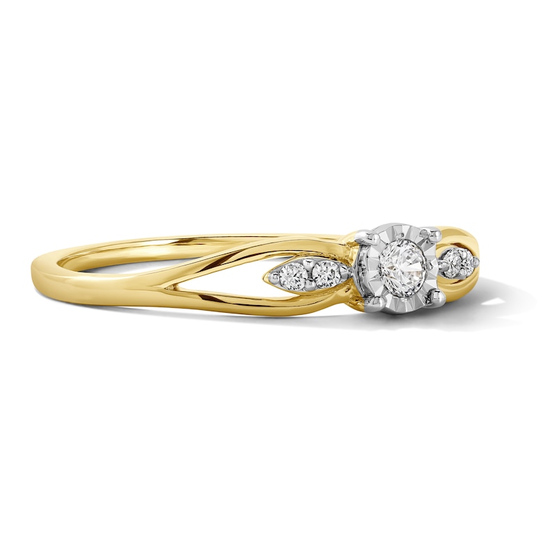 0.08 CT. T.W. Diamond Promise Ring in 10K Gold