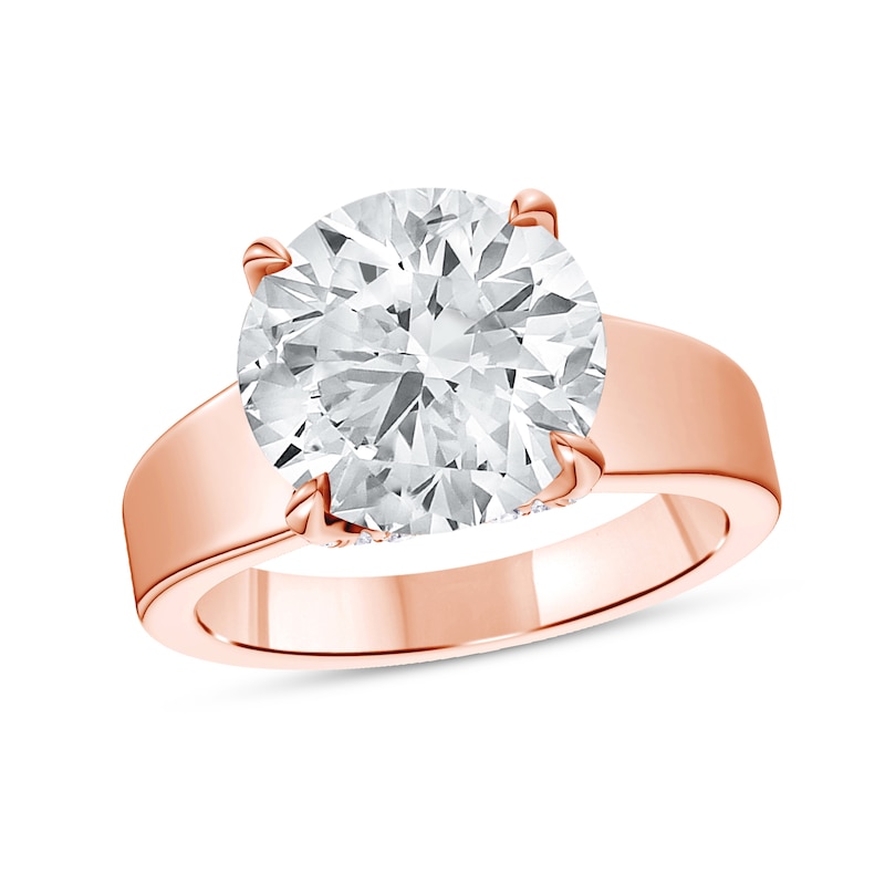 5.25 CT. T.W. Certified Lab-Grown Diamond Solitaire Hidden Frame Engagement Ring in 14K Rose Gold (F/VS2)