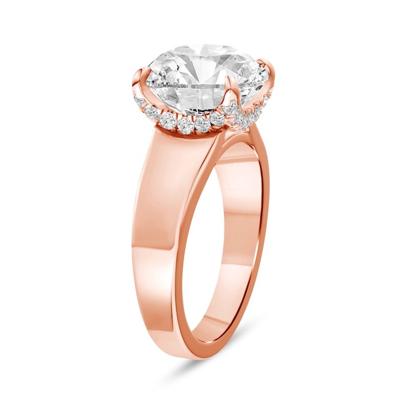 5.25 CT. T.W. Certified Lab-Grown Diamond Solitaire Hidden Frame Engagement Ring in 14K Rose Gold (F/VS2)