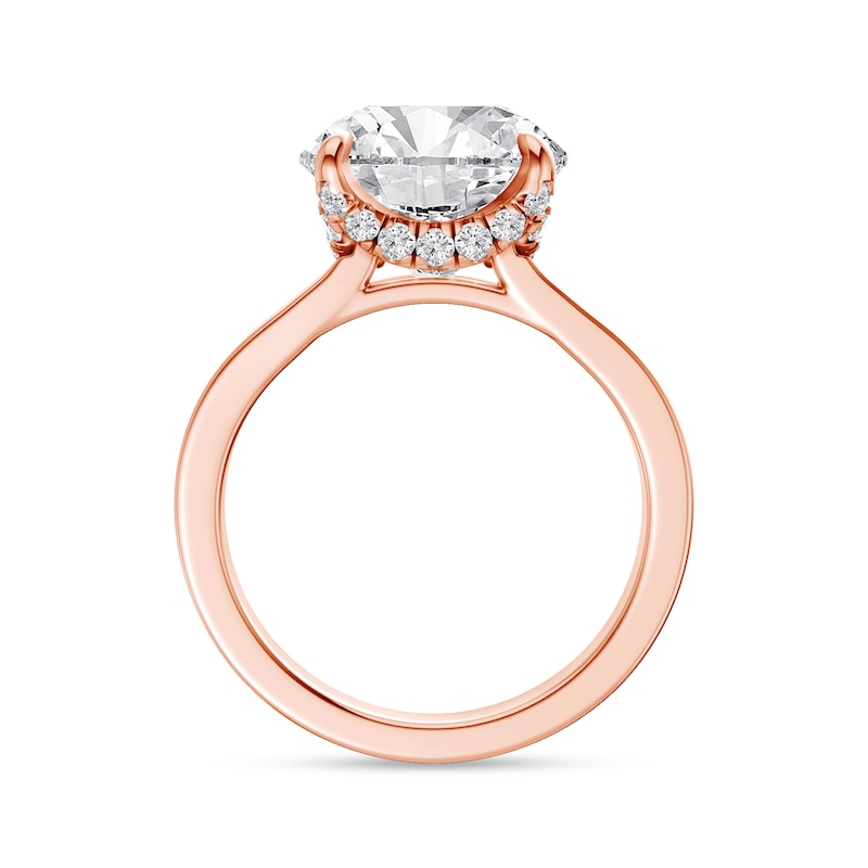 5.25 CT. T.W. Certified Lab-Grown Diamond Solitaire Hidden Frame Engagement Ring in 14K Rose Gold (F/VS2)