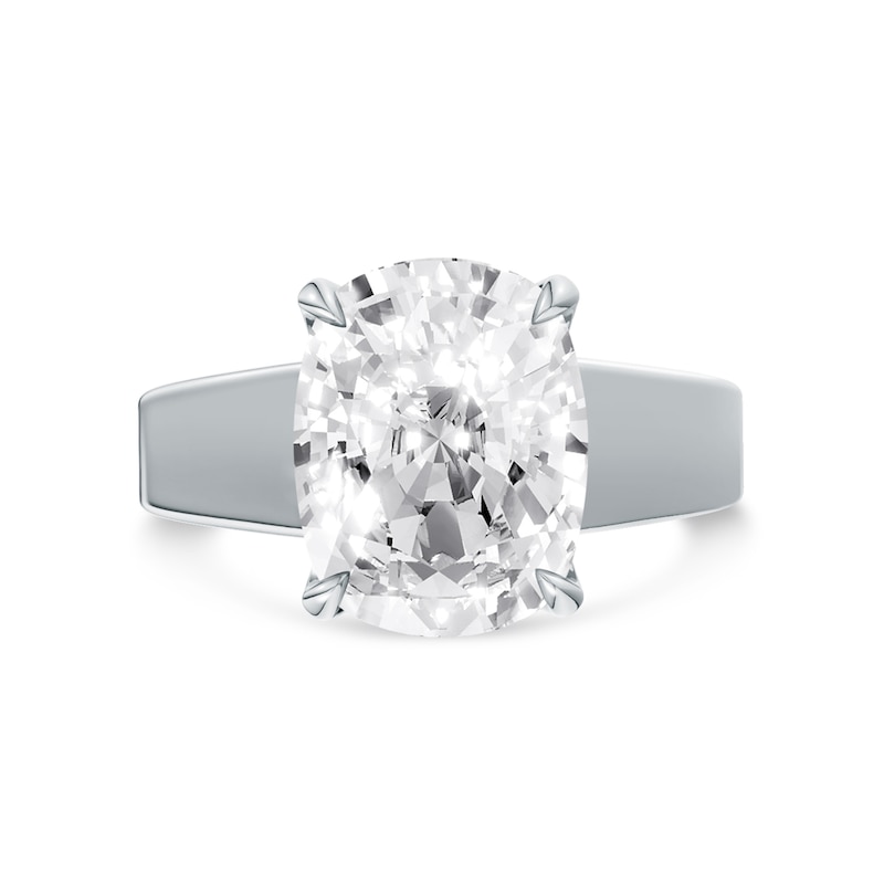 5.25 CT. T.W. Cushion-Cut Certified Lab-Grown Diamond Solitaire Hidden Frame Engagement Ring in 14K Gold (F/VS2