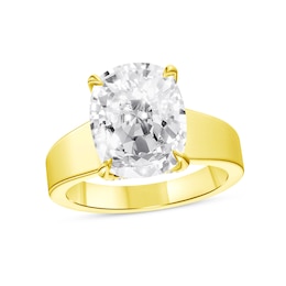 5.25 CT. T.W. Cushion-Cut Certified Lab-Grown Diamond Solitaire Hidden Frame Engagement Ring in 14K Gold (F/VS2)