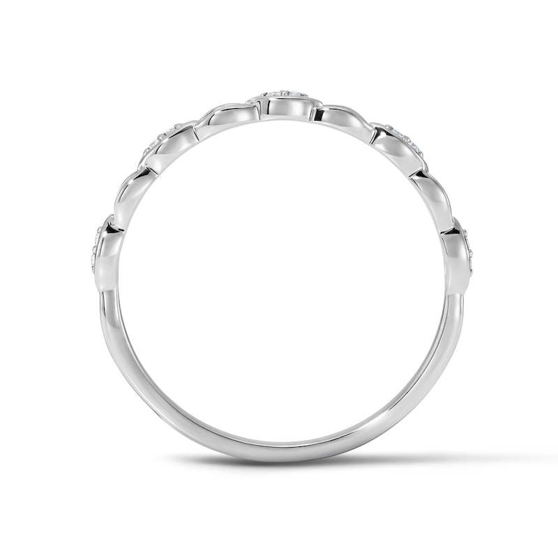 Diamond Accent Stackable Marquise Ring 10K White Gold