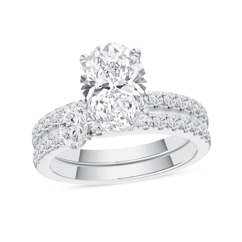 2.75 CT. T.W. Oval Certified Lab-Grown Diamond Bridal Set in 14K Gold (F/VS2
