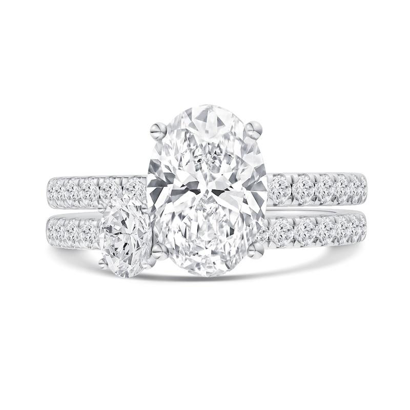 2.75 CT. T.W. Oval Certified Lab-Grown Diamond Bridal Set in 14K Gold (F/VS2