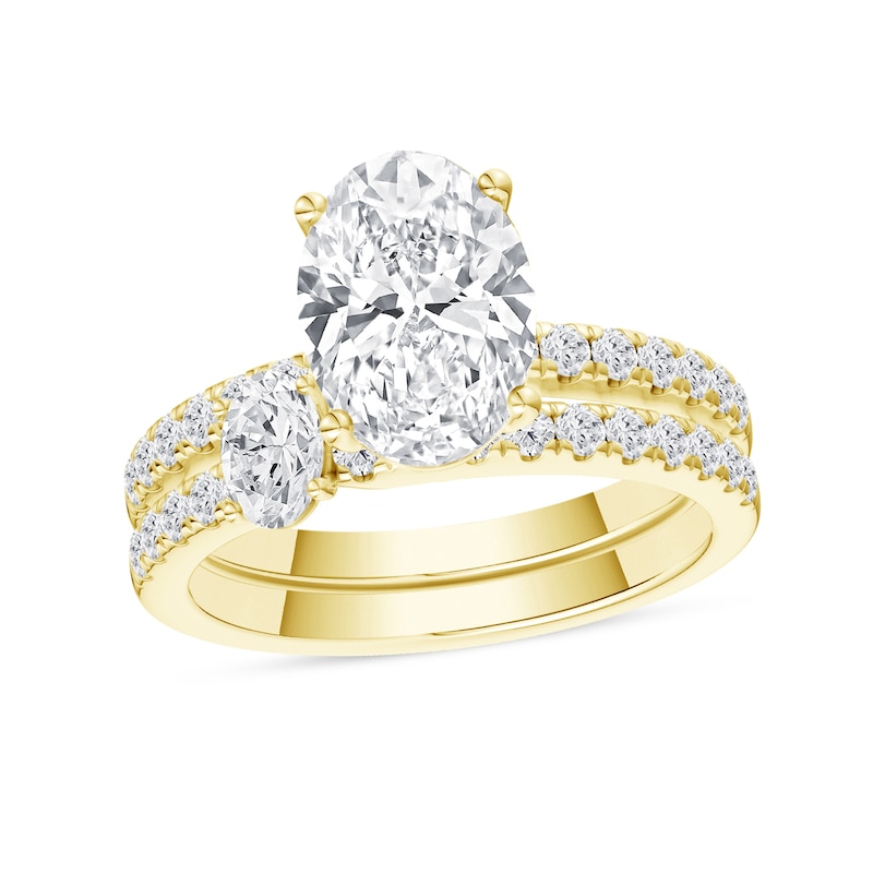 2.75 CT. T.W. Oval Certified Lab-Grown Diamond Bridal Set in 14K Gold (F/VS2)