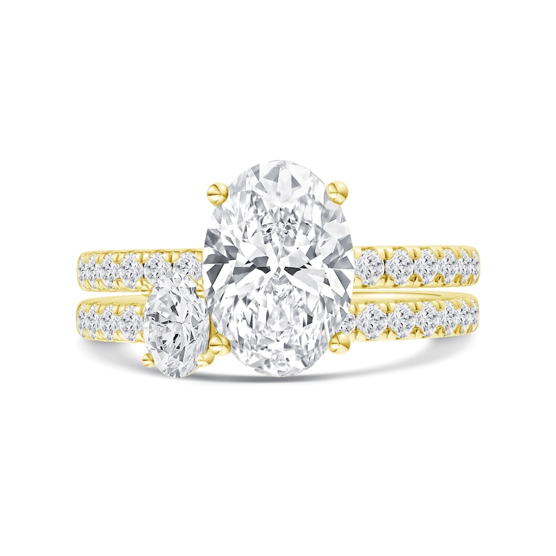 2.75 CT. T.W. Oval Certified Lab-Grown Diamond Bridal Set in 14K Gold (F/VS2)