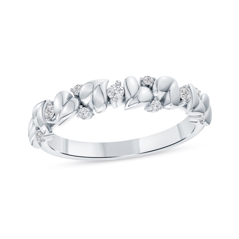 0.15 CT. T.W. Lab-Grown Diamond Alternating Hearts Ring in 14K Gold (F/VS2