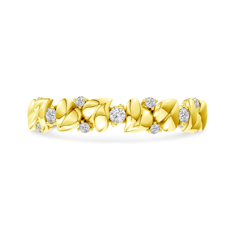 0.15 CT. T.W. Lab-Grown Diamond Alternating Hearts Ring 14K Gold (F/VS2)