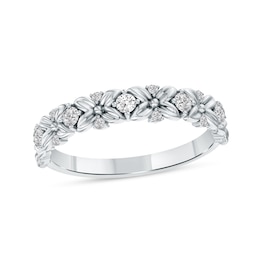 0.20 CT. T.W. Lab-Grown Diamond Flower Ring in 14K White Gold (F/VS2)