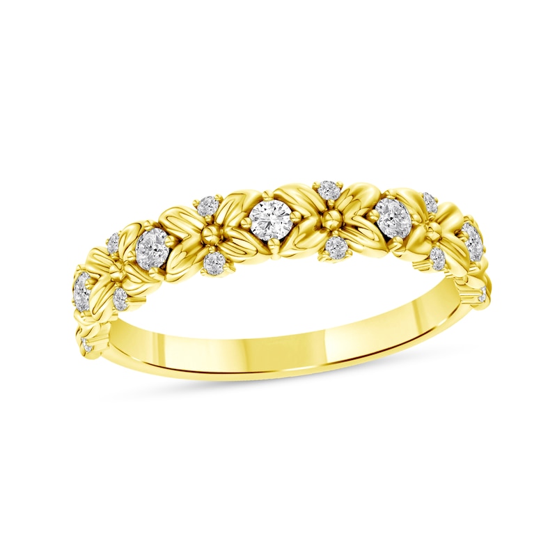 0.20 CT. T.W. Lab-Grown Diamond Flower Ring 14K Gold (F/VS2)